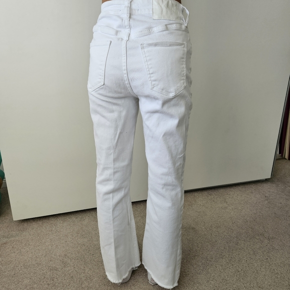 Cavalli Class Distressed Crop Flare Jeans - Picture 4 of 12